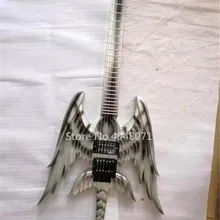 Гитара в форме меча, орловая форма, комплектующие черного цвета