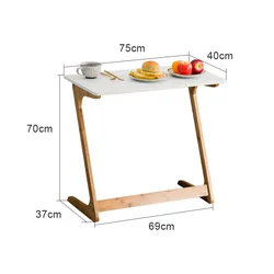 Bureau d'ordinateur, Table d'angle nordique pour canapé, Table basse de chevet, plateau de Table basse, mobilier de salle de bains 