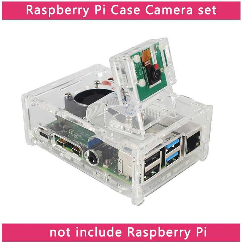 Акриловый чехол для Raspberry Pi 4 Model B + камера 5 Мп OV5647 FFC акриловый держатель