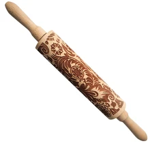 1 шт. деревянная Скалка тиснение выпечки Рождество печенье лапша бисквит Фондант FP8