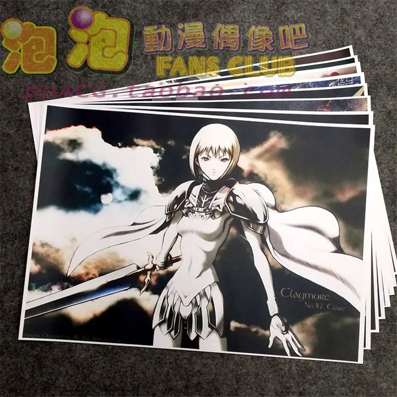 8 шт./компл. аниме Claymore постер Clare Raki Teresa Priscilla Miria настенные фотографии наклейки
