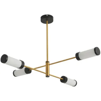 

Nordic Atmosphere Minimalist Light Creative Personality Living Room Wrought Iron Hotel Geometric Line LED Pendent Lights