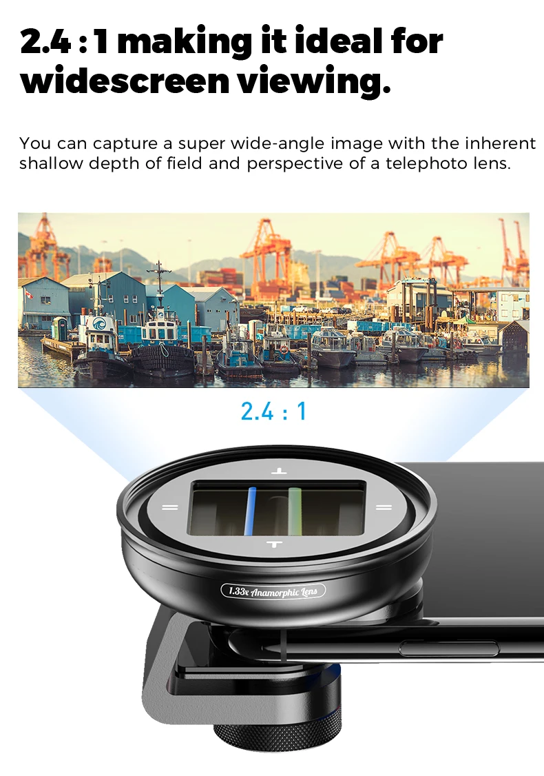 APEXEL professional 1.33x anamorphic lens HD WideScreen moive Lens 3