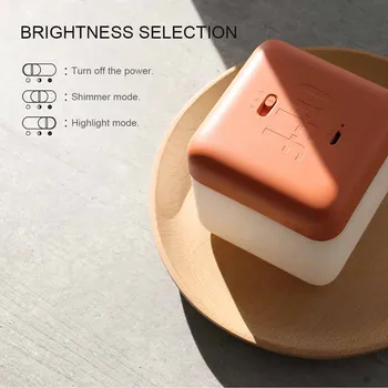 

Cube Table Lamp Simple Flip Timing Night Light with 5/15/30/60 Minutes Led Energy Saving Sleeping Light