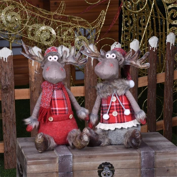 

Innovative Elk Christmas Decorations For Home Christmas Dolls Window Xmas Figures Christmas Tree Ornament Navidad Kids Gift Toy