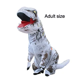 White Adult size Костюм для катания, детский костюм для косплея, T-REX костюм динозавра для взрослых, костюм для Хэллоуина, костюм для взрослых на Рождество - Цвет: White Adult size