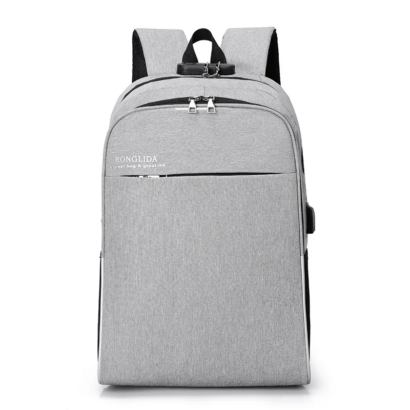 

Korean-style Simple Men's WOMEN'S Computer Bag USB Charging Travel Backpack Large Capacity Multi-functional Password Backpack