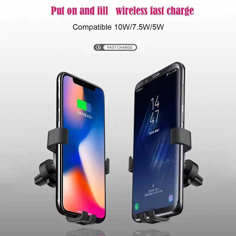 X7 Qi Беспроводное зарядное устройство для Iphone X 8 Plus 10 Вт Быстрая зарядка