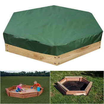 

3Sizes Hexagonal Waterproof Rain Snow Oxford Cloth Dust Cover Canopy Drawstring Sandbox Sandpit Dustproof Cover Patio Garden