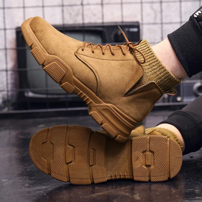 

Martin Boots Men's Autumn and Winter Warm Shoes In The Boots Men's Snow Tooling Shoes High To Help Men's Shoes Winter Shoes