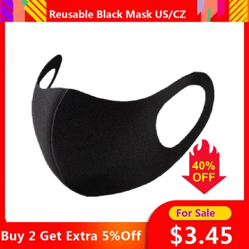 

Reusable mask Black Pitta Dust Mask Breathable Dust-proof Polyester Face Masks Anti Pollution Mouth Cover Washable Masks Black
