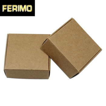 

Kraft Paper Foldable Packaging Box Handmade Soap DIY Craft Carton Package Box Jewelry Party Gifts Papercard Packing Storage Box