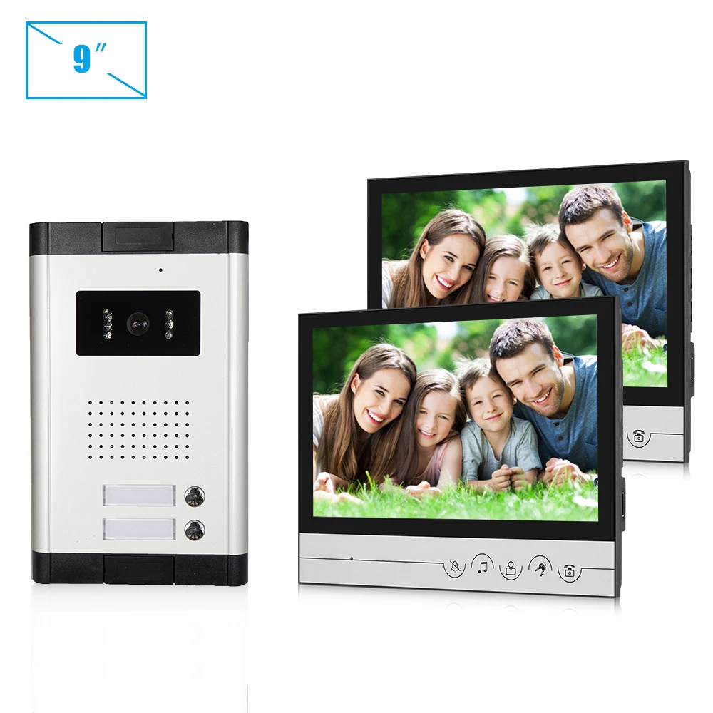 Video Intercom For Apartment 9 Inch Indoor Monitor Video Entryphone With IR Night Vision Camera Video Intercom For Apartment 9 Inch Indoor Monitor Video Entryphone With IR Night Vision Camera