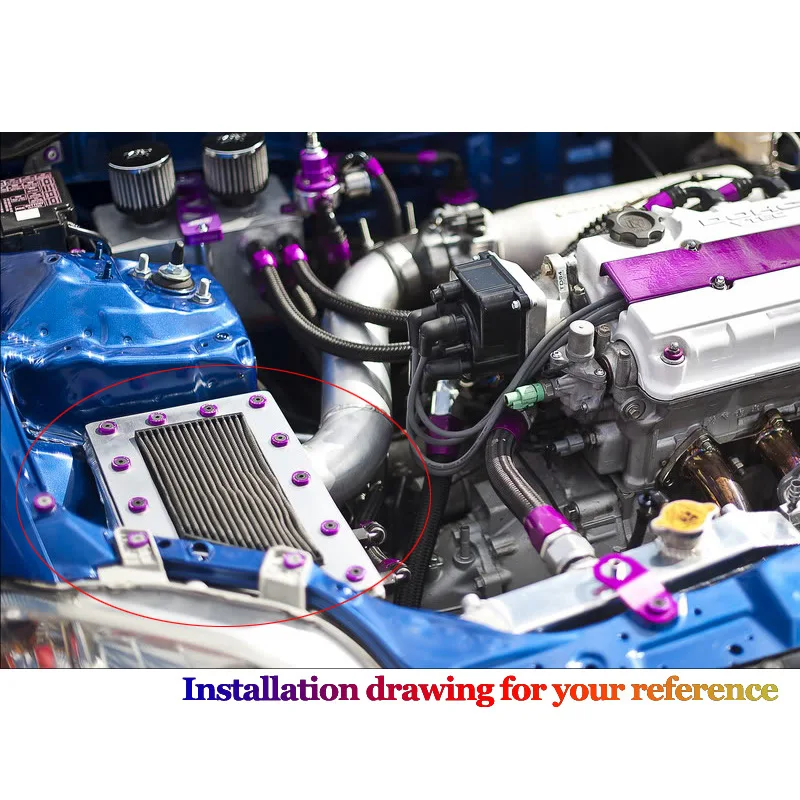 10PCS M6 JDM 자동차 수정 된 육각 패스너 펜더 와셔 범퍼 엔진 오목 나사 펜더 와셔 라이센스 플레이트 볼트 자동차 스타일링