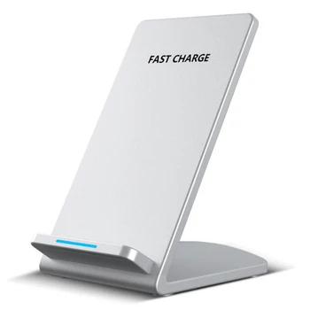 

QI M520 desktop vertical mobile phone wireless charger transmitter smart chip fast charging bracket FOR: IPHONE Samsung Huawei