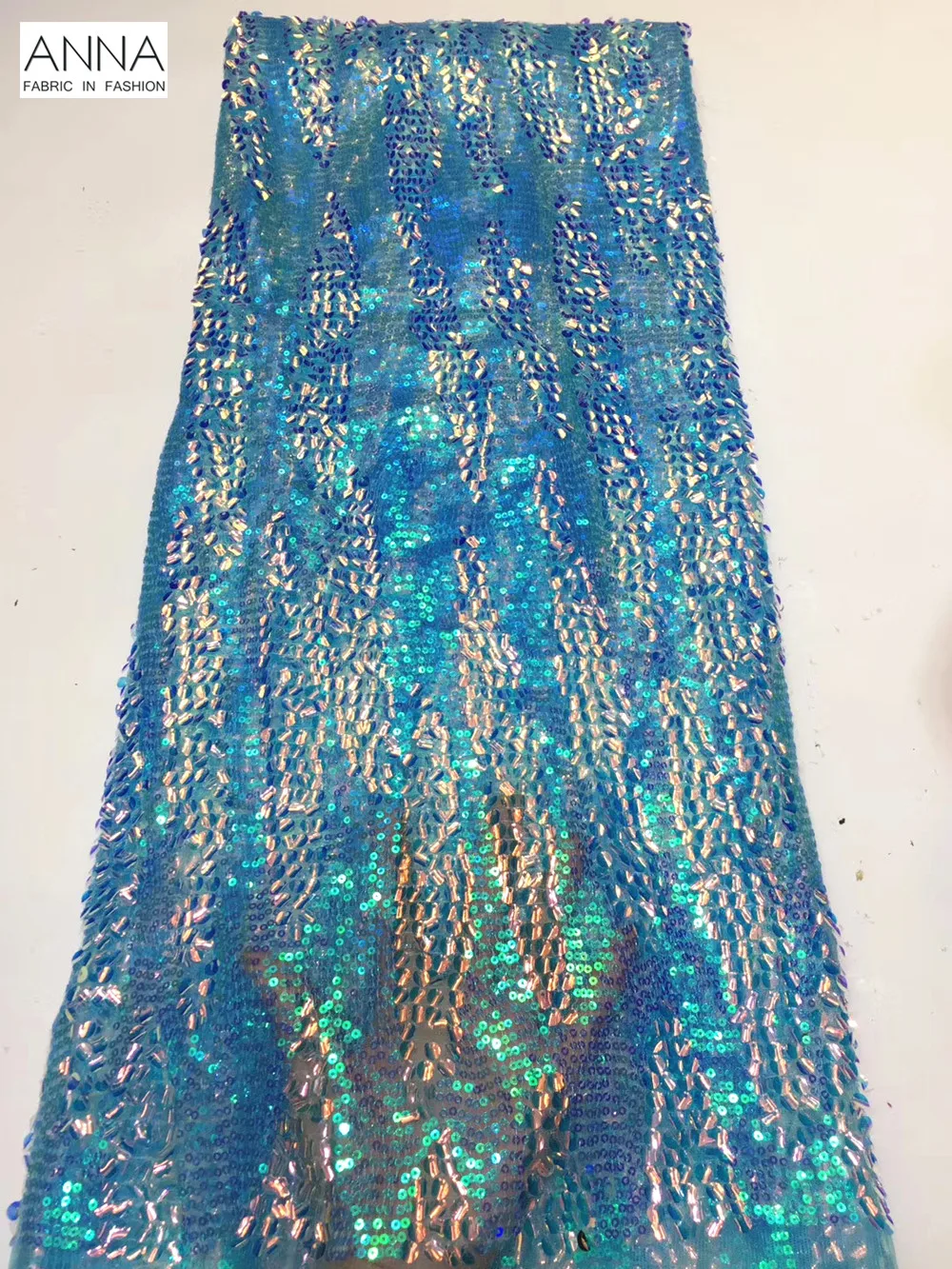 

2019 Latest Lace Fabric French Tulle Lace Fabric Bump Sequin 5 Yards/pcs African Net Lace For Beautiful Shiny Glitter Lace Dress