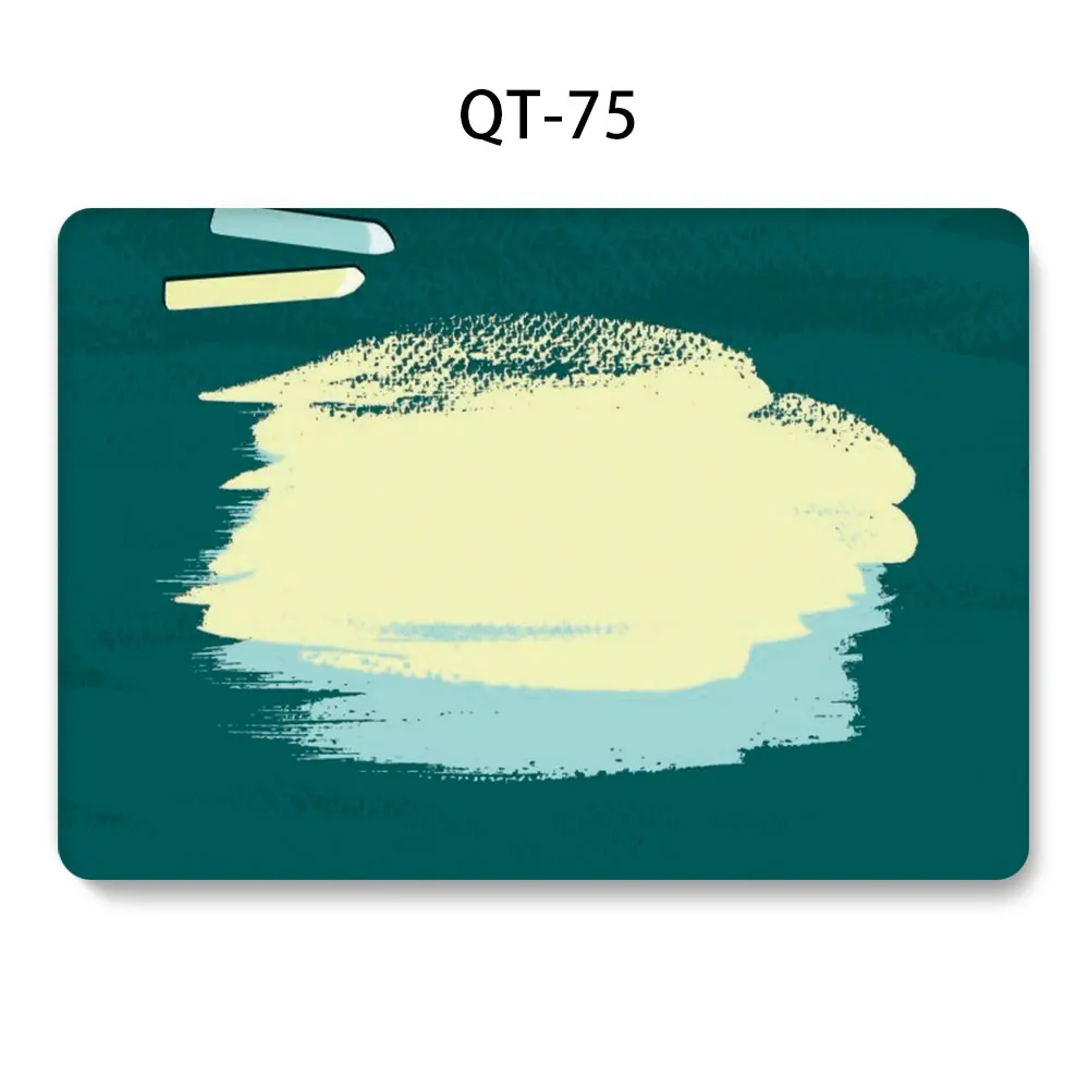 Чехол для ноутбука MacBook Air Pro retina 11 12 13 15 Touch Bar A2159 A1706 для macbook Touch ID Air 13 A1932+ крышка клавиатуры - Цвет: QT-75