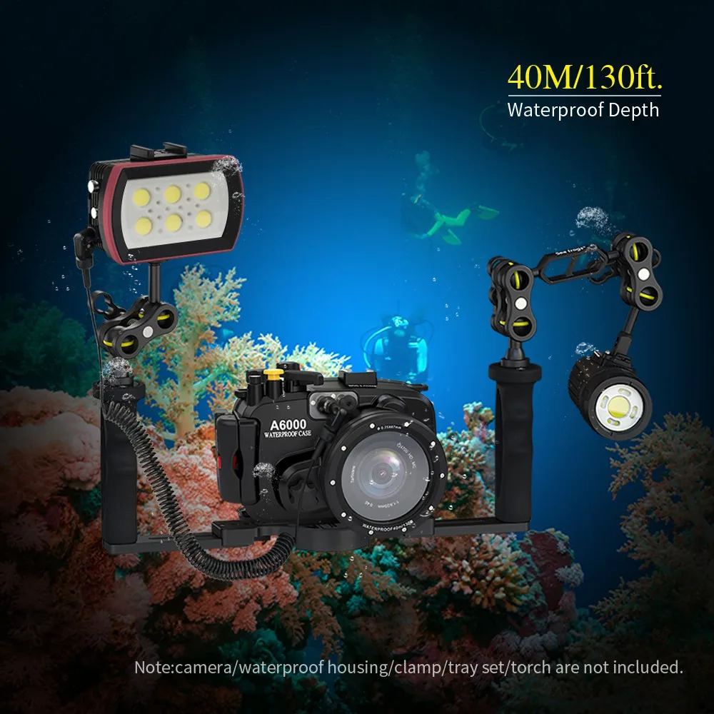 Seafrogs 6000Lm IPX8 40M Waterproof LED Camera