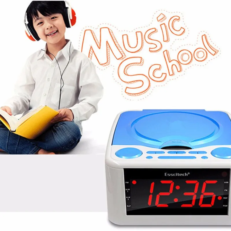 Clocked cd drive CD player stereo speakers alarm