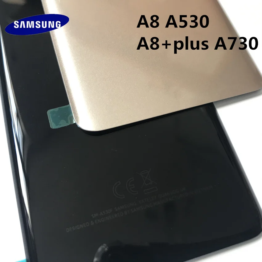 Замена A8 A8+ оригинальная задняя панель Батарея стекло задняя дверь Крышка для samsung Galaxy A8 A8+ плюс A530 A530F A730 A730F+ инструмент