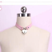 Ручной работы, сексуальный PU чокер, панк-рок ручной работы, сердце замок, металлический кожаный воротник, БДСМ ожерелье-бондаж, ожерелье, секс-игрушки для женщин