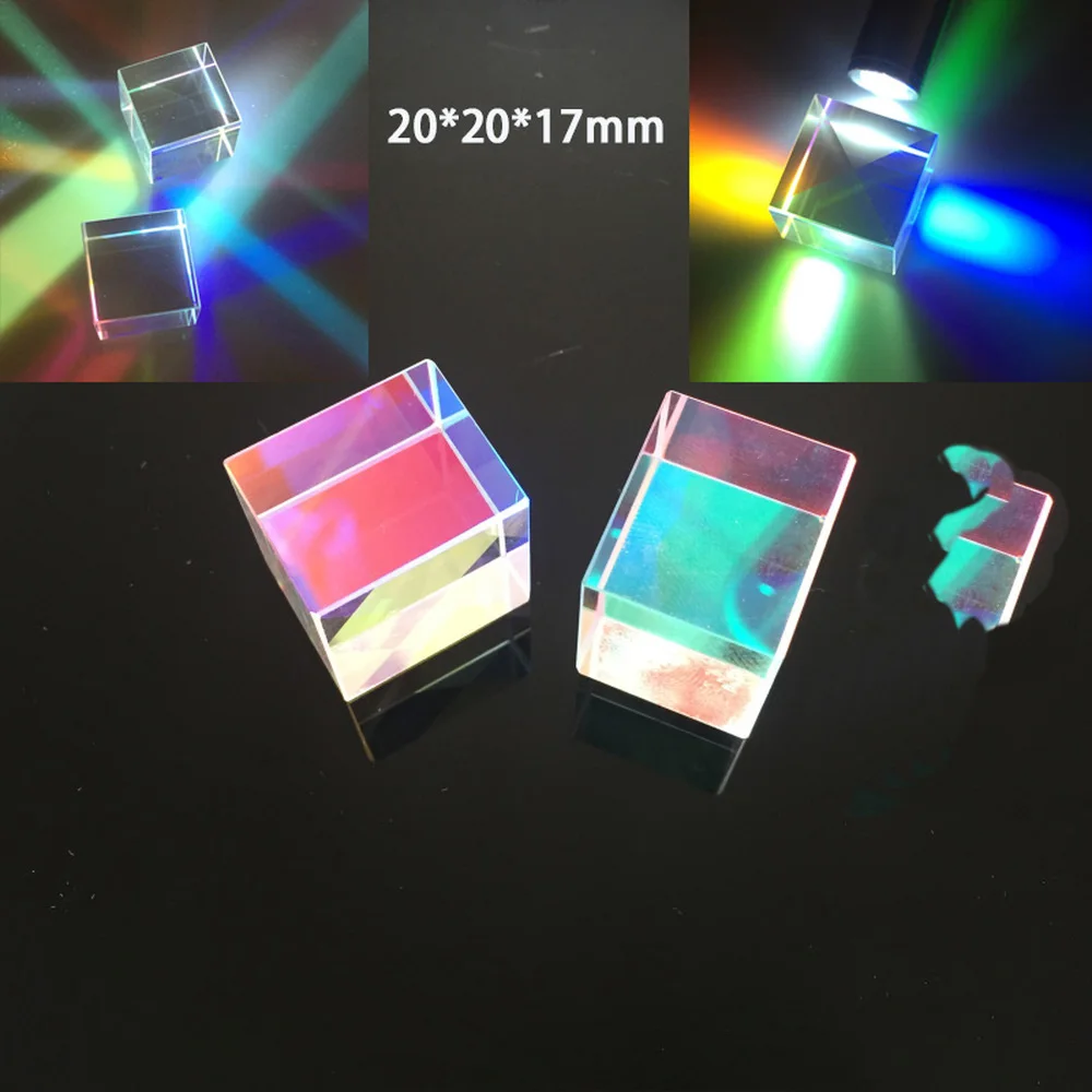 BK7/H-K9L 1pcs 20*20*17mm/0.78*0.78*0.66in Creative Photography of Rainbow Glass with Light Cube Colour Splitting Prism | Инструменты