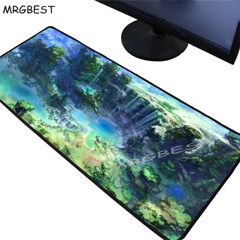 Противоскользящий коврик для мыши MRGBEST 40x9/30x80 с изображением сказочного зеленого
