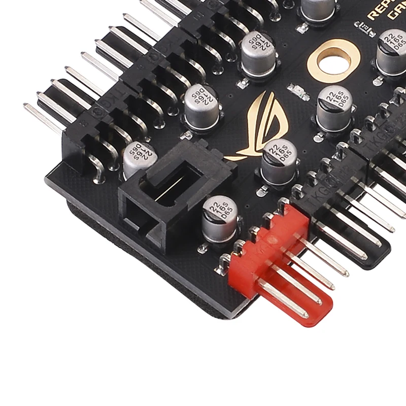 PWM Fan Hub 1 to 10 Sata Molex Cooler Cooling 4Pin Fan Splitter Cable 12V Fan Speed Controller Adapter with LED For Miner Mining