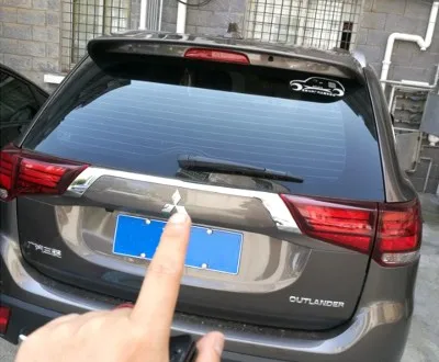 Подходит для Mitsubishi Outlander 2013- внешний ABS пластиковый Неокрашенный праймер цвет задний спойлер, крыло, багажник украшения
