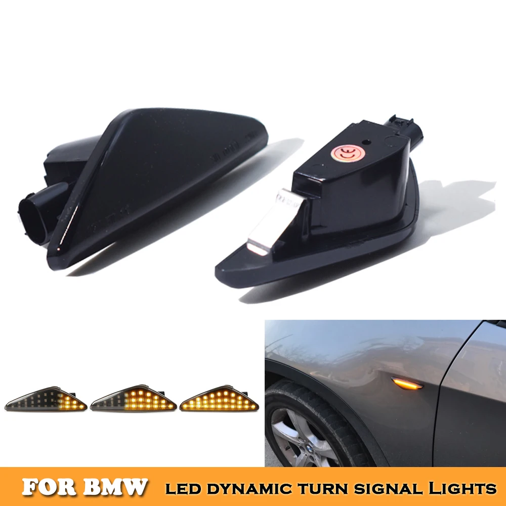 

2pcs repeator water flowing turn signal dynamic indicator lights for BMW X6 E71 E72 X5 E70 X3 F25 auto accessories