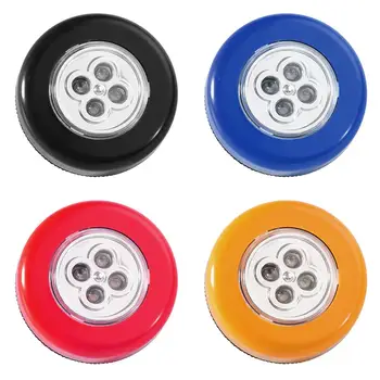

1Pc 4 LED Mini Touch Light Night Lights Wireless Cabinet Lights Outdoor Car Lamp Hanging Wall Lamps Kitchen Wardrobe