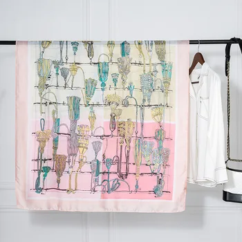 

180*90cm TOP Silk Tassel chain Scarves Women Foulard Square Hijab Scarf Ladies Shawl wrap muffler pareo female hijab