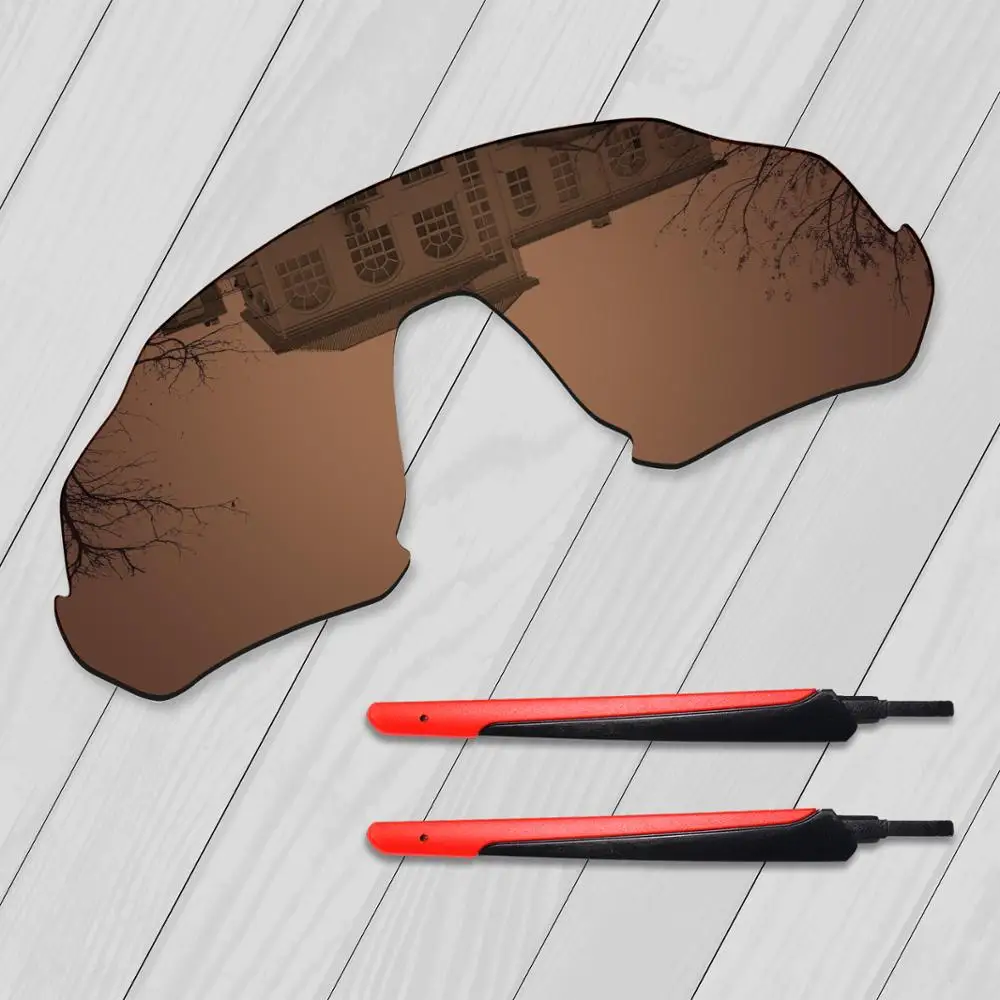 Bronze Brown E.O.S поляризованные улучшенные Сменные линзы и дужки ползунки для солнцезащитных очков Оукли OO9401 - Цвет линз: Bronze Brown