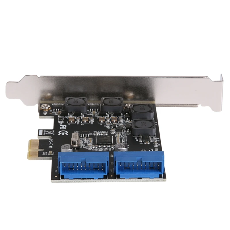 2 шт Pci-E Плата расширения адаптер внешний 2 порта Usb 3,0 концентратор внутренний 19Pin разъем Pci-E карта 4Pin Ide разъем питания, 12x6,9