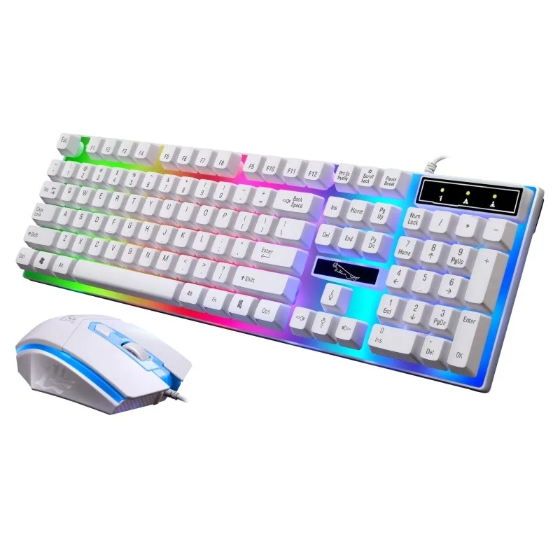 Клавиатура игровая Водонепроницаемая с RGB подсветкой 104 клавиш|Комплекты мышь