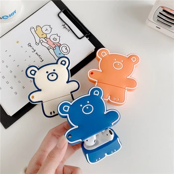 

Cute Cartoon Bears Silicone Case For Apple AirPods 3 2 1 Protection Cover Headphone Charging Box Cases For air pods pro Earphone