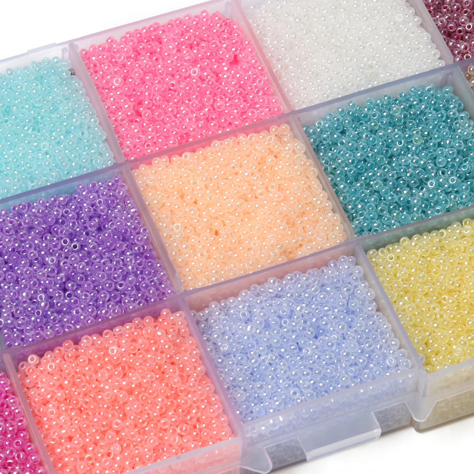 15g/lot 2mm Candy Cream Color Czech Glass Seed Beads Round Hole Beads