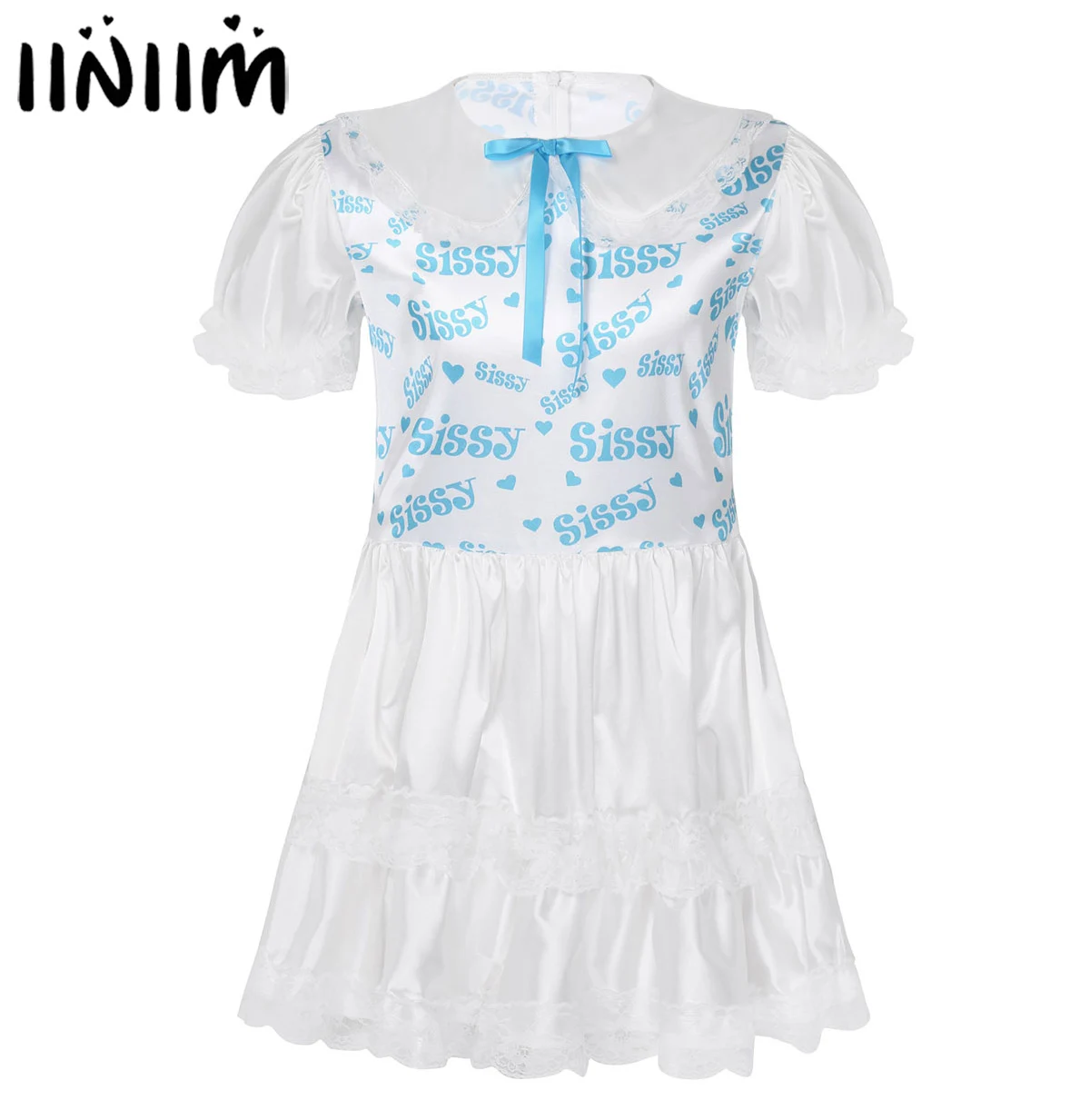 Мужские кружевные мини-платья Sissy обшитые Babydoll пижама для взрослых трансвеститов