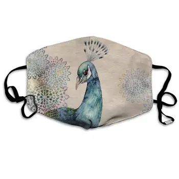 

Mouth Mask Beautiful Peacock Print Masks - Breathable Adjustable Windproof Mouth-Muffle, Camping Running for Women and Men