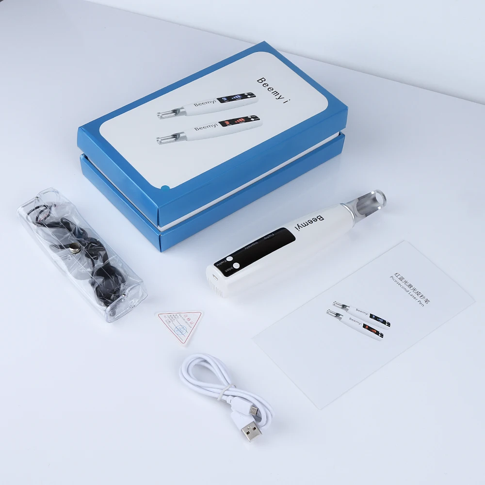 Лазерная пикосекундная ручка для терапии синим/красным светом перезаряжаемая