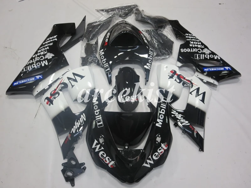 4 подарки набор обтекателей ABS подходит для kawasaki Ninja ZX6R 636 2005 2006 6R 05 06 ZX-6R набор обтекателей west - Цвет: west