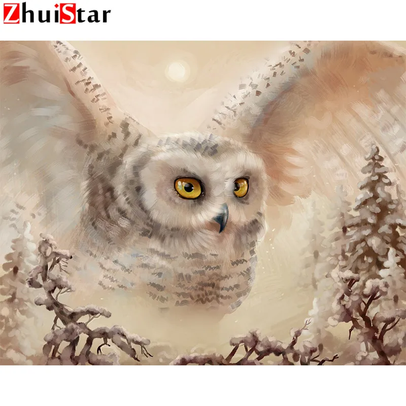 

Diamond painting full square 5D diamond embroidery animal owl sale diamond mosaic picture rhinestone decoration home ZWQ