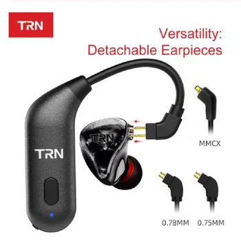 

TRN BT20S Bluetooth V5.0 HIFI ATP-X Ear Hook Connector Earphone Bluetooth AAC SE235 Adapter MMCX/0.72 Pin For TRN V80/X6/ CCA