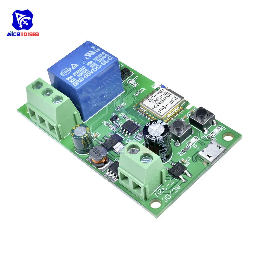 Diymore DC 5V 12V Jog Self lock умный WiFi беспроводной переключатель релейный модуль с помощью