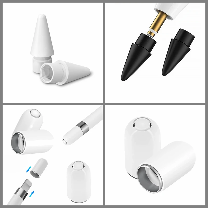Сменный наконечник и магнитный колпачок для карандаша совместим с Apple Pencil 1 2