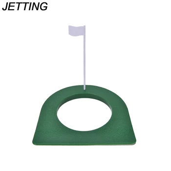 

Indoor/Outdoor Golf Putting Cup With Hole Flag Return Ball Training Putter Practice Aids Green And Beige