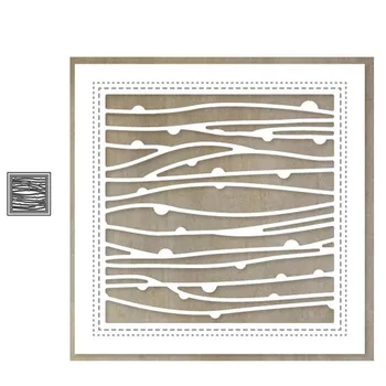 

JC Branch Stripe Frame Metal Cutting Dies Scrapbooking Handmade Die Cut Card Making Stencil Craft Mold Mould Model Decoration