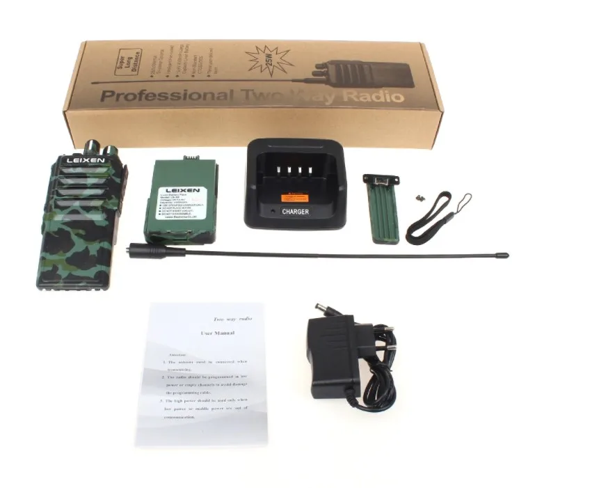 2PCS Long Range 25W High Power  LEIXEN VV-25 WalkieTalkie 10-30km Two Way Radio Handheld Woki Toki UHF  Transceiver