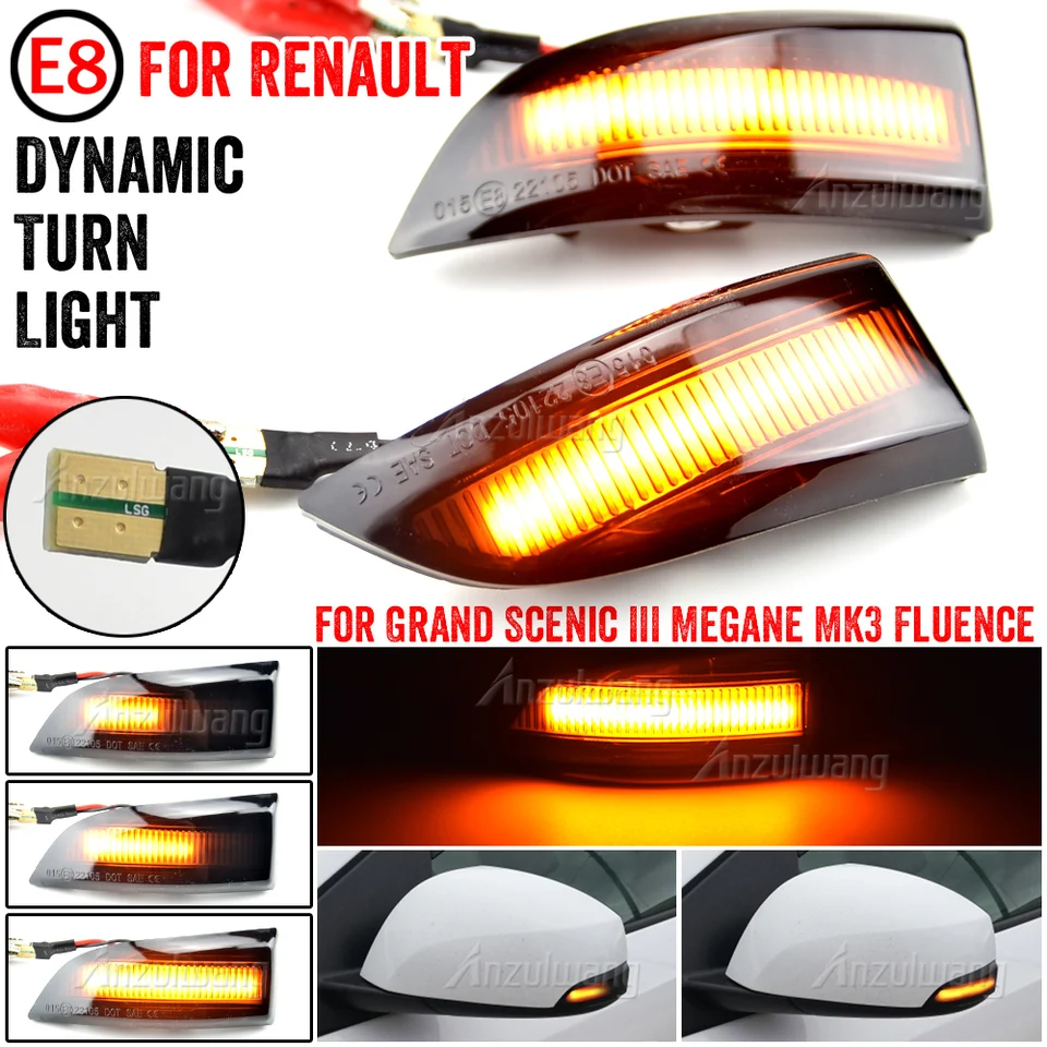 Frecce Dinamiche A LED Per Specchietti – Compatibili Con Renault Megane 3 MK3 2008-2016 - 5