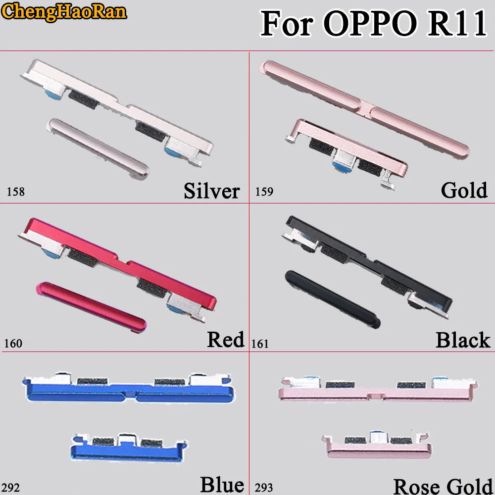 

ChengHaoRan 1Pcs For OPPO R11 Brand New Side Button Set Power Button + Volume Button Switch Button Set Parts